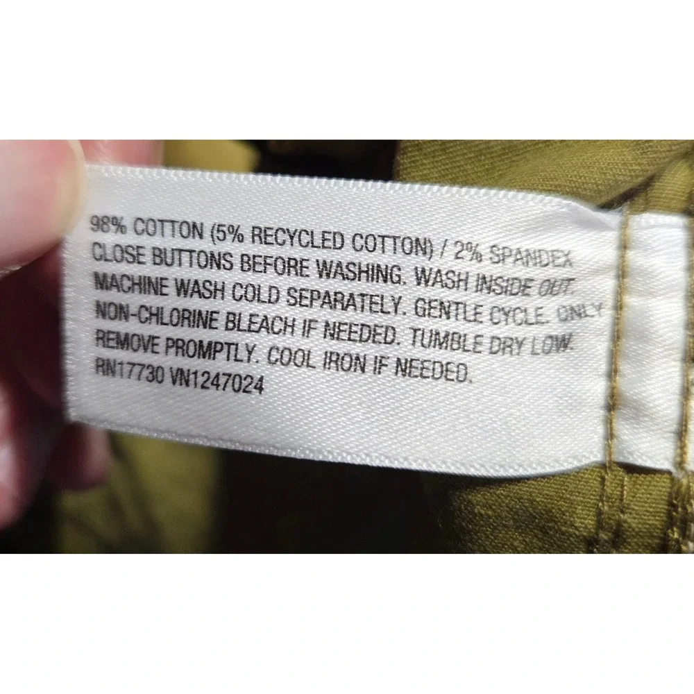 KBB by Kahlana Barfield‎ Brown Olive Green Cargo Pants Asymmetric Waist NWT L